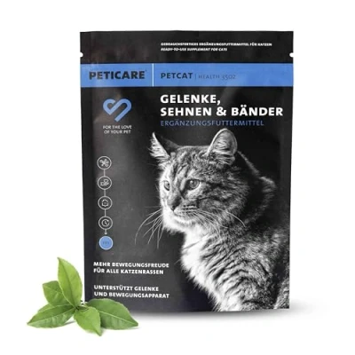 Image de Peticare articulations arthrose Poudre pour Chats MSM Haute qualité, collagène l&#039;appareil locomoteur Acceptation: Pas de comprimés complément Alimentaire Naturel petCat Health 3502