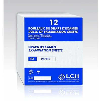 Image de LCH Draps d’Examen Résistants Absorption Optimale Pré Découpés tous les 38 cm Largeur 50 Livraison par Rouleaux de 12