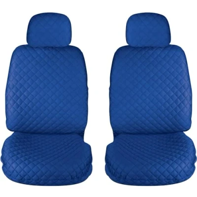 Image de Susy Shop Housses de siège voiture universelles, avant et arrière, compatibilité universelle montage simple (paire avant, bleu royal)