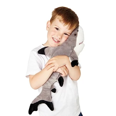 Image de Zappi Co Peluche, Requin à Pointes Noires (53cm de Long) Douce, câline, écologique Collection d&#039;animaux pour Nouveau né Premier Enfant