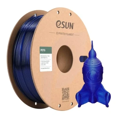Image de eSUN PETG Filament 1.75mm, Imprimante 3D PETG, Précision Dimensionnelle +/ 0.05mm, 1KG Bobine (2.2 LBS) d&#039;impression pour 3D, Bleu