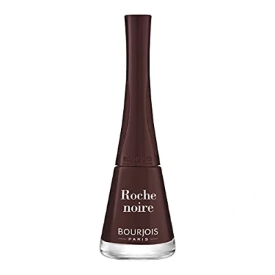 Image de BOURJOIS Vernis À Ongles 1 Seconde 46 Roche Noire Séchage Rapide En 50 Secondes Pinceau Panoramique Anti Débordement Application Facile Couleur Intense 9 ml