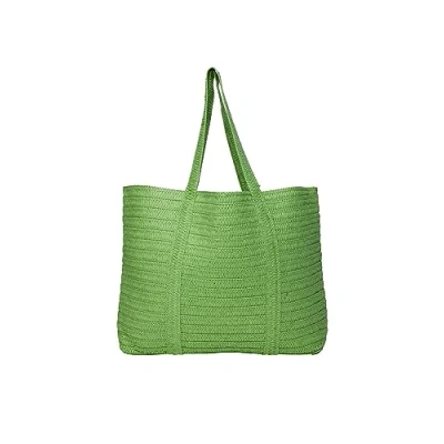 Image de Pieces Pcloma Straw Shopper Cabas, Femme, Taille: One Size, Poison green