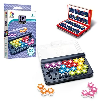 Image de SmartGames IQ Stars Jeu de Réflexion et Logique 120 Défis Différents Niveaux 1 Joueur A partir 6 Ans