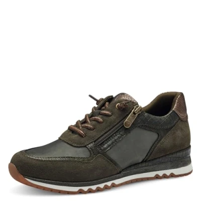 Image de MARCO TOZZI Baskets à Lacets pour Femme 2 23759 43, Kaki Comb, 37 EU