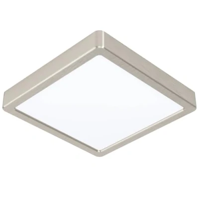 Image de Eglo connect.z Plafonnier LED connecté Fueva Z, 21 cm, lampe de plafond ZigBee pour salle bains, contrôlable par appli et commande vocale, blanc chaud froid, dimmable, nickel mat, IP44