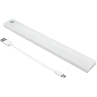 Image de ANSMANN Réglette LED avec détecteur de mouvement (1 pce) Petite lampe encastrable à bande magnétique et ruban adhésif Fixation élégante pour le palier, la montée d&#039;escalier, etc. Taille M