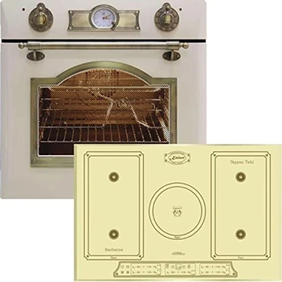 Image de Kaiser Olan EH 6355 ElfEm Electriques Four encastré 67L /8 fonctions/four rétro/8 fonctions/autosuffisant+ KCT 7797 Plaque de cuisson à induction 77 cm/ivory plaque/Luxe fabricant Kaiser, Iviore