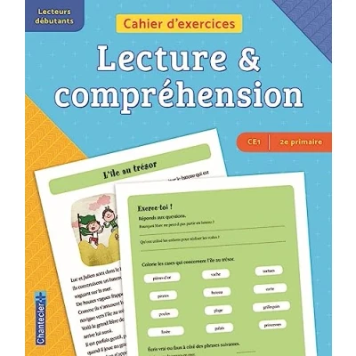 Image de Cahier d&#039;exercices lecture &amp; compréhension (CE1 2e primaire) (bleu orange)