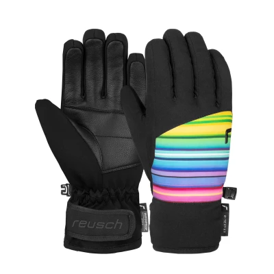 Image de Reusch Beatrix R TEX XT Gants De Ski Enfant (Taille : 5, Noir,multicolore)