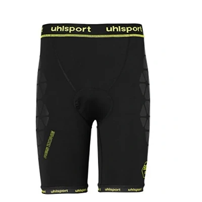 Image de UHLSPORT BionikFrame UNPADDED Short Sous Matière Nanoflex Technologie noir/jaune fluo FR : 2XL (Taille Fabricant XXL)