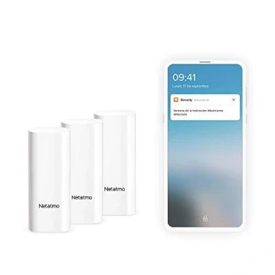 Image de Netatmo DTG EC Sensores Inteligentes para Puertas Y Ventanas, Inalámbricos, UNA Pieza, Pack 3, Con Detección De Vibraciones Smart Doors and Windows, Multicoloured, One Size