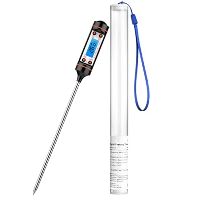 Image de CGZZ Thermomètre, thermomètre de cuisson, multifonction, cuisson numérique en acier inoxydable avec lecture instantanée