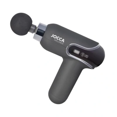 Image de Jocca Pistolet de massage musculaire 9 vitesses 4 têtes interchangeables Batterie au lithium 1500 mAh Écran LED et étui voyage