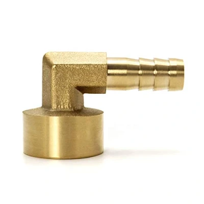 Image de QWORK raccord à ailettes en laiton coudé 90, 10mm x G1/2, 2pcs