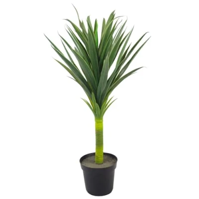 Image de Leaf Grande Plante Artificielle à Picots Yukka Verte 90 cm
