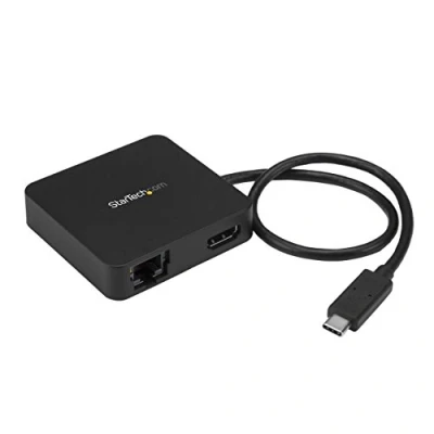 Image de StarTech.com Adaptateur multiport USB C pour ordinateur portable HDMI 4K GbE A (DKT30CHD)