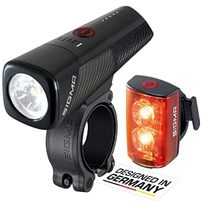 Image de SIGMA Buster 800 / RL 80 Set feu Avant et arrière à LED lumens Éclairage vélo Batterie avec Cinq Modes d&#039;éclairage