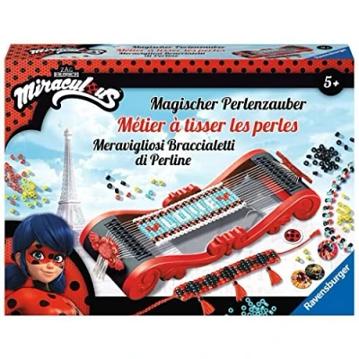 Image de Ravensburger Métier à tisser les perles Miraculous Lady Bug Loisir Créatif Création de bijoux 18127