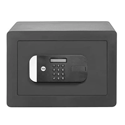 Image de Yale Coffre Fort Haute Sécurité à Serrure Electronique 100 000 Combinaisons (Certifié SKG), A Poser et Sceller Anthracite, Noir, 25 x 35 30 cm (18,6 L)