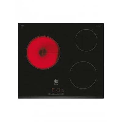 Image de Plaque de cuisson électrique encastrable Balay 3EB714LR Noir Surface en verre trempé Commande par senseur
