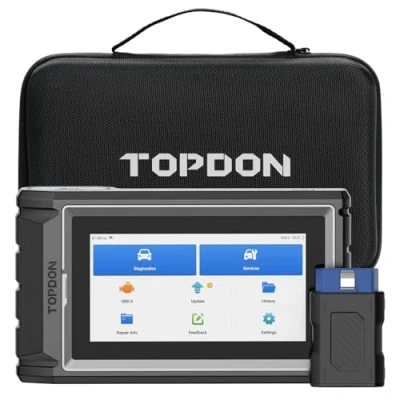 Image de TOPDON Valise Diagnostic Auto ArtiDiag800BT, Voiture pour système Complet avec 28 Réinitialisations de Huile/Frein/Papillon/DPF.. Mise à Jour Gratuit, AutoVin, Noir