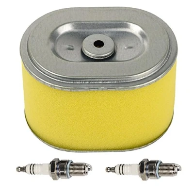 Image de Carkio Filtre à air avec 2 Bougies d&#039;allumage Compatible with Honda GX140 GX160 GX200 5.5hp 6.5hp Moteur générateur Pompe Eau Haute qualité