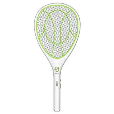 Image de Night Cat Raquette Anti Moustique Electrique Insectes 3000V Piege a Guepes Tue Tapetteà Mouche électrique Repulsif Moustiques Guepe Mouches Fly Killer Interieur et Exterieur USB Rechargeable