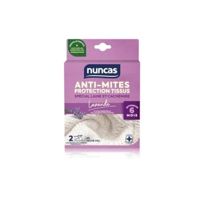 Image de Nuncas Antimites Protection Tissus 2 Grands Feuillets Lavande