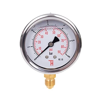 Image de THERMIS Manomètre 304G 1/4 Raccord de bas 63 mm (0 6 bar) résistant aux chocs