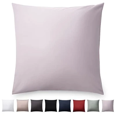 Image de Blumtal Taie Oreiller 40x40 Lot de 2 Satin Mako Certifié Oeko TEX Protege 40x40, Doux, avec Effet Brillant Gris