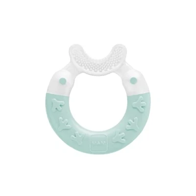 Image de MAM Anneau de dentition pour bébé Aide à apaiser les gencives Avec poils extra doux À partir 3 mois Turquoise