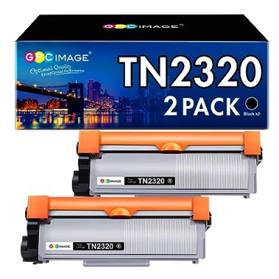 Image de GPC Image TN2320 TN 2320 Cartouche de Toner Remplacement pour Brother TN2310 2310 DCP L2520DW MFC L2720DW L2700DW L2700DN L2560DW L2500D L2740DW (Noir, 2 Pack)