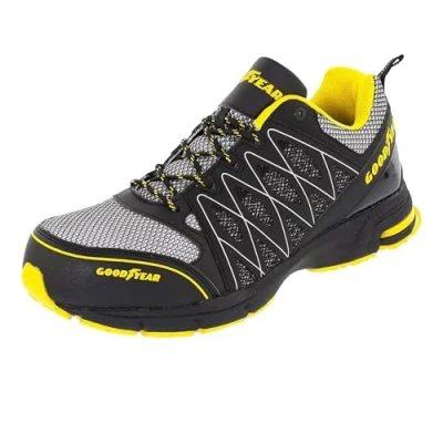 Image de Goodyear S1P SRA HRO Baskets de sécurité au travail sans métal pour hommes, noir/jaune, 40 EU