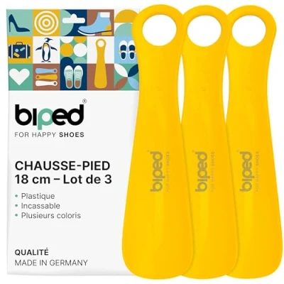Image de biped Set de 3 chausse pieds en plastique 18 cm pied fabrication allemande z1570(jaune)