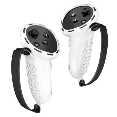 Image de Digicharge Housse de Protection en Silicone pour Manette Meta Quest 3S / 3 Touch MetaQuest VR Manchon Anti Chute avec dragonne réglable