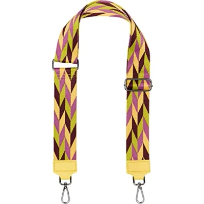 Image de styleBREAKER Bandoulière Large réglable avec Motif en Losange, Sangle de Sac Interchangeable, pour Portable, chaîne Portable 02013031, Couleur:Jaune Vert Vieux Rose