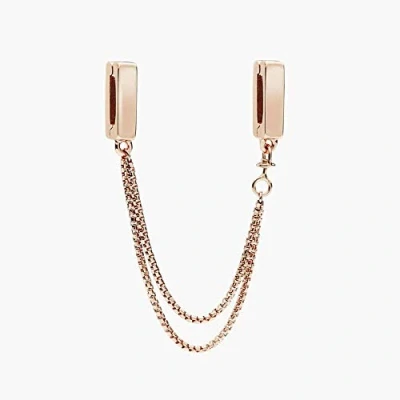 Image de PANDOCCI 2018 Automne Or Rose Argent 925 Réflexions Chaîne De Sécurité Flottante DIY Convient pour Original Pandora Bracelets Charme Bijoux Mode