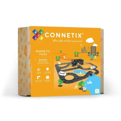 Image de Connetix Carreaux magnétiques Roads Creative Pack, 48 pièces