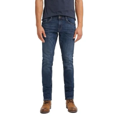 Image de Mustang Oregon Pantalon en denim, extensible, coupe fuselée, 99 % de coton, bleu, gris, noir, taille :W30 W40 Bleu W31
