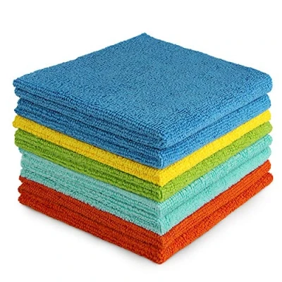Image de AIDEA Lot de 8 Chiffons Nettoyage en Microfibre, Torchons Lavette Microfibre Ménage Plus Doux, Absorbants, Non Pelucheux, pour Maison, Cuisine, Voiture, Cenêtres e Vitre 30 x 30cm