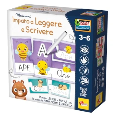Image de Lisciani Jeux Montessori J&#039;apprends à Lire et écrire, Multicolore, 100460