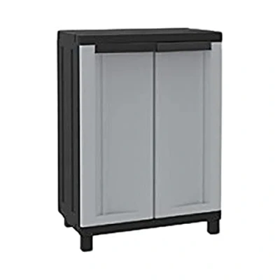 Image de Twist Black 680, Armoire d&#039;Intérieur et d&#039;Extérieur à 2 Portes, 1 Étagère Intérieure ajustable