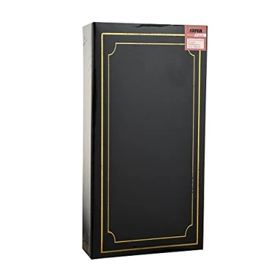 Image de Arpan 6x4&quot; Album photo simple avec 300 poches no memo Timbre d&#039;or noir