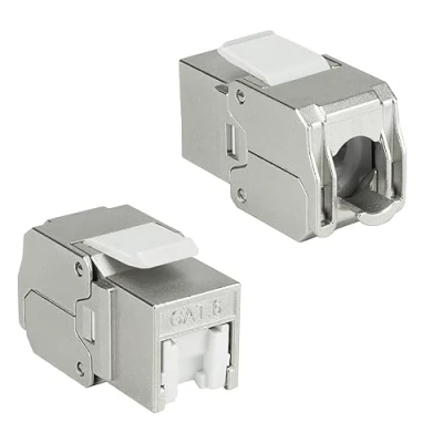 Image de ACT Keystone Module RJ45 CAT6 Blindé Métal Femelle Réseau pour 19&quot; Panneau de Brassage Haute Densité TD6025