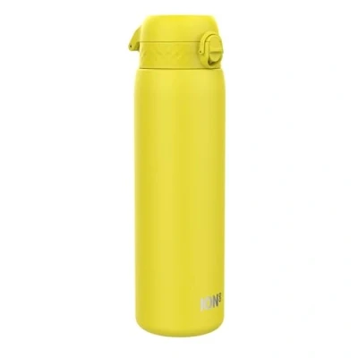 Image de Ion8 Gourde Isotherme 1 Litre, 920 ml, Anti Fuite, Facile à Ouvrir, Verrouillage Sécurisé, Lavable au Lave Vaisselle, Acier Inoxydable, Isolation Sous Vide, Idéale pour le Sport et Yoga, Jaune