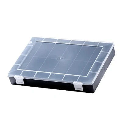 Image de hünersdorff boîte de rangement : tri stable (PP Classic) avec compartiment fixe (12 compartiments), dimensions la T225 x 335 H55 mm, noir, 611810