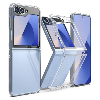 Image de Ringke Coque Compatible avec Samsung Z Flip 6 [Fusion] Transparente Clear Ultra Fine Solide Rigide Back Souple Bumper Antichoc Protection Étui Galaxy Case Accessoires