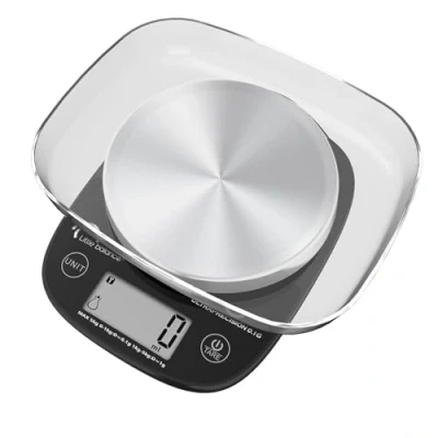 Image de LITTLE Balance 8721 Pro Inox 5.1 avec bol USB C Ultra précision, sans pile, Pèse lettres, Recharge C, réparable, 0.1 g, Noire