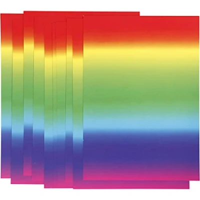 Image de Creotime papier arc en ciel A4 21 x 29,7 cm 10 pièces
